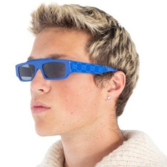 NEW GUCCI SUNGLASSES BLUE MEN EYEWEAR GUCCI GG1592S 004 - Picture 3 of 4